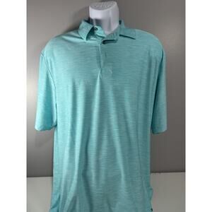 Roundtree & Yorke Performance Polo LT Aqua Blue Stretch Moisture Wicking